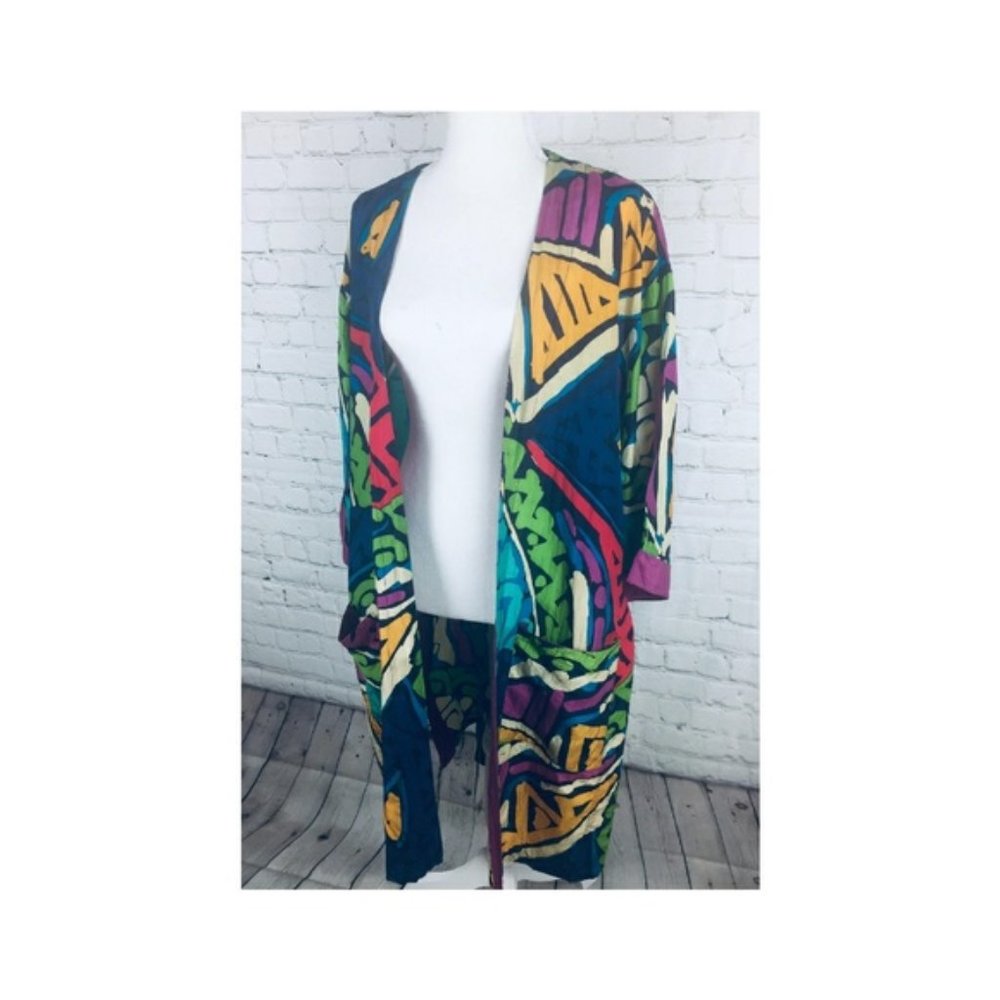 Stewart Sport Colorful Geometric Kimono